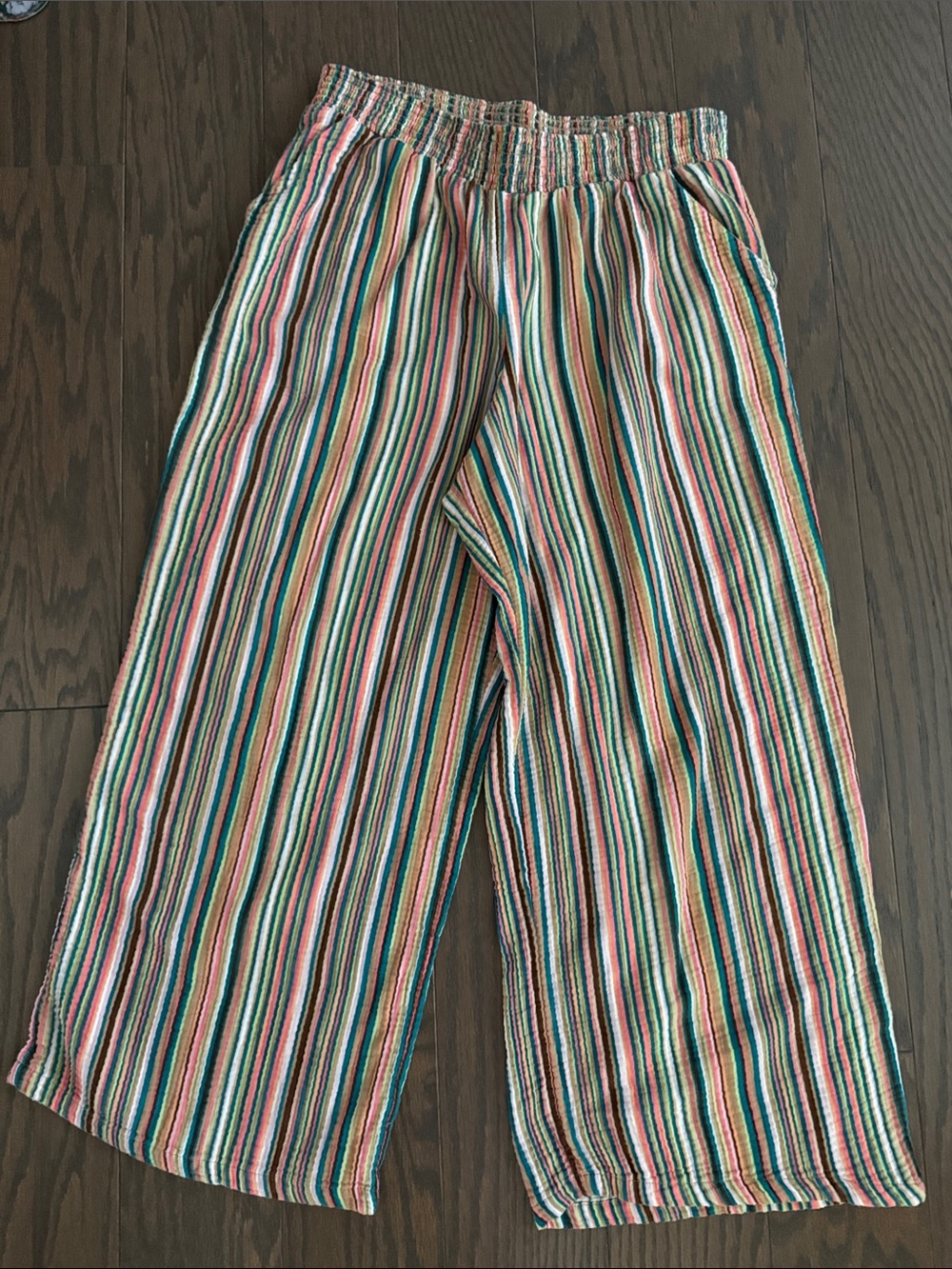 Joyspun Striped Gauze Pants with Pockets